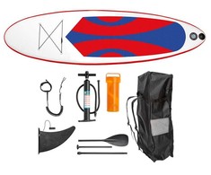 CS Aqua CS Aqua SUP Board - Stand Up Paddleboard - 300x83x15 cm max 120 kg. Raudona/Mėlyna