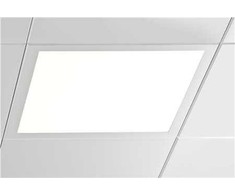 Solar Plus „Dampa“ įsegamas šviestuvas, 24 W, 3450 lm, 4000 K, CRI 80–89, MPO, 600 x 600, DALI-2 jungiklis ir pritemdymas, DS8 DIP jungiklis, įsk. šviesiai RAL 9016 DAMPA rėmelį