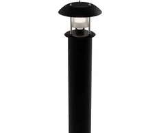 Sieninis šviestuvas Solar Plus „DeKANON“ stulpelinis šviestuvas, 133 mm stiebo skerspjūvis. Juodas, RAL 9005. E27 lizdas. I klasė. IP56, IK10. STANDARTINIS.