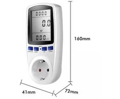 Solar Plus Skaitmeninis LCD energijos skaitiklis Schuko 250V 13A