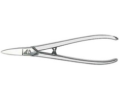 Erdi Auksakalystės žirklės, skylių ir formų pjovimo įrankis tiesiems ir dešiniesiems pjūviams, ilgis 180 mm, ašmenys 32 mm