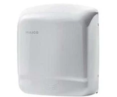 Maico ( MAICO NORDIC A/S ) Rankų džiovintuvas Optidry M99A, balto plieno korpusas. Tinka vidutiniam naudojimo dažniui. 230 V / 50–60 Hz, 1640 W. A x P x G 302 x 255 x 144 mm.