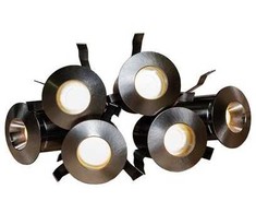 Solar Plus „Heatspot G2“ rinkinys BS 2700 K, įleidžiamas šviestuvas saunai, 6 x 20 lm, maitinimo komplektas 3,8 W. Pridedamas fazės reguliavimo valdiklis. Keičiami priekiniai žiedai.