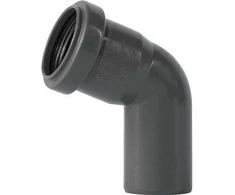 Gebr Ostendorf Kunststoffe HT Safe lenktas vamzdžių galas 40 mm 67 g. Greitesnis ir paprastesnis montavimas su naujais patentuotais sandarinimo žiedais, sudarytais iš 3 lūpų.