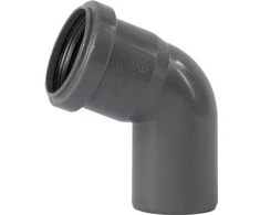 Gebr Ostendorf Kunststoffe HT saugus lenkimas 50 mm 67 g. Greitesnis ir paprastesnis montavimas su naujais patentuotais sandarinimo žiedais, sudarytais iš 3 lūpų.