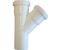 Solar Plus HTP atšakos vamzdis 45 laipsnių 50-50 mm su 2 įvorėmis, baltas