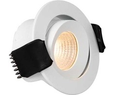 Solar Plus LED šviestuvas „Optic XS Tilt Baltas Tune“, 205 lm, Ra>95, 45° sklaidos kampas, 20° pakreipimas, 4 W, IP44. Fazės pritemdymo 230 V maitinimo šaltinis.