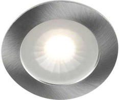Solar Plus LED Mini įleidžiamas šviestuvas 1202 12V šlifuoto plieno, 3000K, 300lm, 70°, 4.3W, 12V AC/DC, IP44. Greito atlaisvinimo spaustukai gale. PROFESSIONAL.