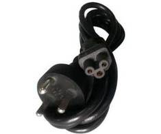 Solar Plus Maitinimo laidas su DK EDB kištuku - C5 ap1 part kištuku (Mickey Mouse), 1,8 metro ilgio, juodas