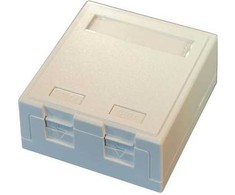 Solar Plus Biuro dėžutė 2 x RJ45 Keystone jungtims, balta
