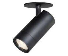 Solar Plus Optic Spot XS 36° juodas, 2700K/3000K, 9.7W, 750–770lm, Ra90, reguliuojamas 90°/350°. Įleidžiamas montavimas 70–85mm skylei gręžti