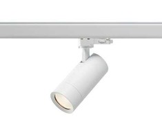 Solar Plus „Optic Track XS“ 3 fazių šviestuvas, 36°, baltas, 2700K/3000K, 9,7 W, 750–770 lm, Ra90, pakreipiamas 90° kampu, pasukamas 360° kampu, IP20. Fazės reguliatorius, 3 fazių.
