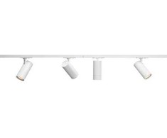 Solar Plus „Optic Track XS“ komplektas, 1 fazė, 36° balta, 2700K/3000K, 9,7 W, 750–770 lm, Ra90, pakreipiamas 90°, pasukamas 350°, IP20. Fazės reguliatorius, 1 fazė.