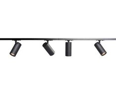 Solar Plus „Optic Track XS“ komplektas, 1 fazė, 36°, juodas, 2700K/3000K, 9,7 W, 750–770 lm, Ra90, pakreipiamas 90°, pasukamas 350°, IP20. Fazės reguliatorius, 1 fazė.