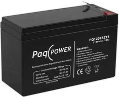 Solar Plus „PaqPOWER“ švino rūgšties akumuliatorius – AGM – 5 metai. 12 V / 7 Ah. Su T1 gnybtu.