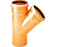 Magnaplast 45 ° T-adapteris išorinėms nuotekoms KGFA 110mm (20300)