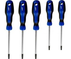 Solar Plus 5 dalių atsuktuvų rinkinys su Torx lizdu, TX10, TX15, TX20, TX25 ir TX30