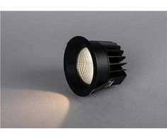 Solar Plus „Solo Mini G2“ LED įleidžiamas šviestuvas, juodas, 3000K, 1080 lm, Ra>85, SDCM3, 15 W, IP54, skaidrus gaubtas. Komplekte yra fazės pritemdymo valdiklis. PROFESSIONAL.