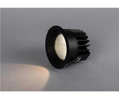 Solar Plus „Solo Mini G2“ LED įleidžiamas šviestuvas, juodas, 3000K, 1080 lm, Ra>85, SDCM3, 15 W, IP54, skaidrus gaubtas. Komplekte yra fazės pritemdymo valdiklis. PROFESSIONAL.