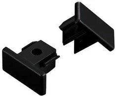 Nordtronic Galinis dangtelis, juodas kvadratinis, 1F - 230V