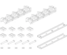 CUBIC Bėgio laikiklio CU10X10 dalys, pilnos komplektacijos