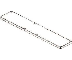CUBIC Dangtis, 1 x 5 modulis, 182 x 950 mm plotis x aukštis