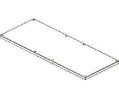 CUBIC Dangtis, 2 x 5 moduliai, 374 x 950 mm plotis x aukštis