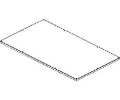 CUBIC Dangtis, 4 x 7 moduliai, 758 x 1334 mm plotis x aukštis.
