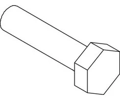 CUBIC Šešiakampis varžtas be koto 10 x 30 mm 2009-1030
