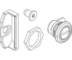 CUBIC Užspaudžiamas varžtas su PLOM 0702-0001S