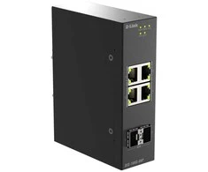 Šakotuvas D-Link 6 prievadų gigabito pramoninis nevaldomas komutatorius su 2 SFP prievadais, nevaldomas, L2, gigabito eternetas (10/100/1000), DIN bėgelis