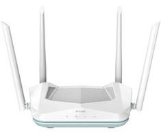 D-Link EAGLE PRO AI AX1500 išmanusis maršrutizatorius, „Wi-Fi 6“ (802.11ax), dviejų dažnių (2,4 GHz / 5 GHz), Ethernet LAN, baltas, stalo maršrutizatorius
