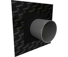 DAFA AirVent UV / Radon vamzdžių apykaklė 345x345 mm, skirta sandarinti po stogu ir vėjo barjerui. Žymėjimas ø80-200 mm vamzdžiams.