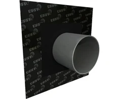 DAFA AirVent UV / Radon vamzdžių apykaklė 345x345 mm, skirta sandarinti po stogu ir vėjo barjerui. Žymėjimas ø80-200 mm vamzdžiams.