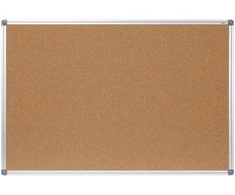 Skelbimų lenta Dahle 90x60 cm kamštinė su aliuminio rėmu - su tvirtinimo komplektu