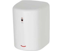 DAN DRYER rankų džiovintuvas Turbo Low Noise (346), baltai dažytas plienas, bekontakčiu būdu. Džiovinimo laikas 10–15 sek., 700–1400 W, matmenys 287 x 205 x 180 mm, 63–68 dB(A) 1 m