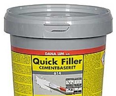 Dana Lim As Dana Lim Quick glaistas 1kg - 614, greitai kietėjantis cemento pagrindo miltelių pavidalo glaistas