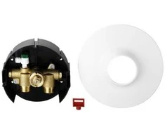 DANFOSS FHV-R 3/4, įskaitant įleidžiamąją dėžę ir apvalią priekinę plokštę, baltą