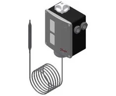 DANFOSS termostatas RT14 temperatūros diapazonas -5-30 °C, 2 metrų kapiliarinis vamzdelis, automatinis atstatymas, IP66, AC1=10A
