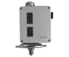 DANFOSS slėgio jungiklis RT 113, 0-0,3 baro, G3/8 A, slėgio perkrytis 0,01-0,0,05 baro, maks. atstatymas, AC-3 4A, 400V, 2 vnt. PG13,5 kabelis Ø6-14 mm, IP66