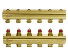 DANFOSS grindinio šildymo kolektorius FHF 6, skirtas 6 kontūrams