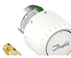 Danfoss „AveoTM RA/V“ serviso termostatas su įmontuotu jutikliu ir serviso jungtimi