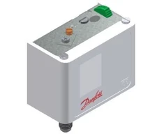 Danfoss Dvigubas presostatas KP 2 aukštas slėgis, 8-32 bar, skirtuminis slėgis 3 bar, automatinis atstatymas, AC-3 16A, 400V IP44