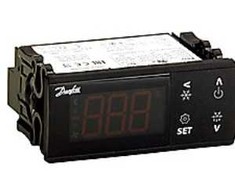 Danfoss ERC 211 - Elektroninis aušinimo valdiklis, DI 0, DO 1, AC 197-250 V, raudonas šviesos diodas
