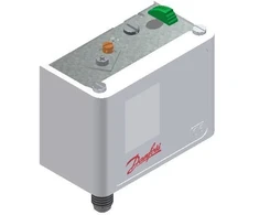 Danfoss KP7B HP slėgio jungiklis su rankiniu atstatymu, flanšinis