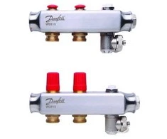 Reguliuojamas grindinio šildymo kolektorius Danfoss, be srauto matuoklių, SSM 2 žiedų