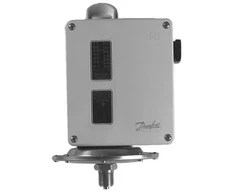 DANFOSS slėgio jungiklis RT 113, 0-0,3 baro, G3/8 A, slėgio perkrytis 0,01-0,0,05 baro, maks. atstatymas, AC-3 4A, 400V, 2 vnt. PG13,5 kabelis Ø6-14 mm, IP66