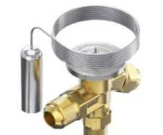 Danfoss T2, R134a/R513A - Termostatinis išsiplėtimo vožtuvas, 3/8'', platėjantis, 1/2'', platėjantis