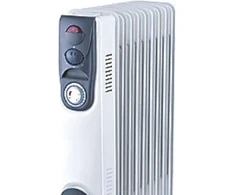 Dansk Værktøjs Agentur ApS Gripo alyvos radiatorius 2000 W - Su termostatu ir laikmačiu, 1,5 m laidu su Schuko kištuku, 3 nustatymai.