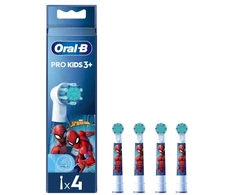 Dantų šepetėlis Braun „Oral-B Kids Pro Kids3+“, 4 vnt., Įvairių spalvų, Balta, Žmogus-voras, 3 metai, Lizdinė plokštelė